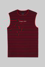 Stripe Design Rib Tank Top