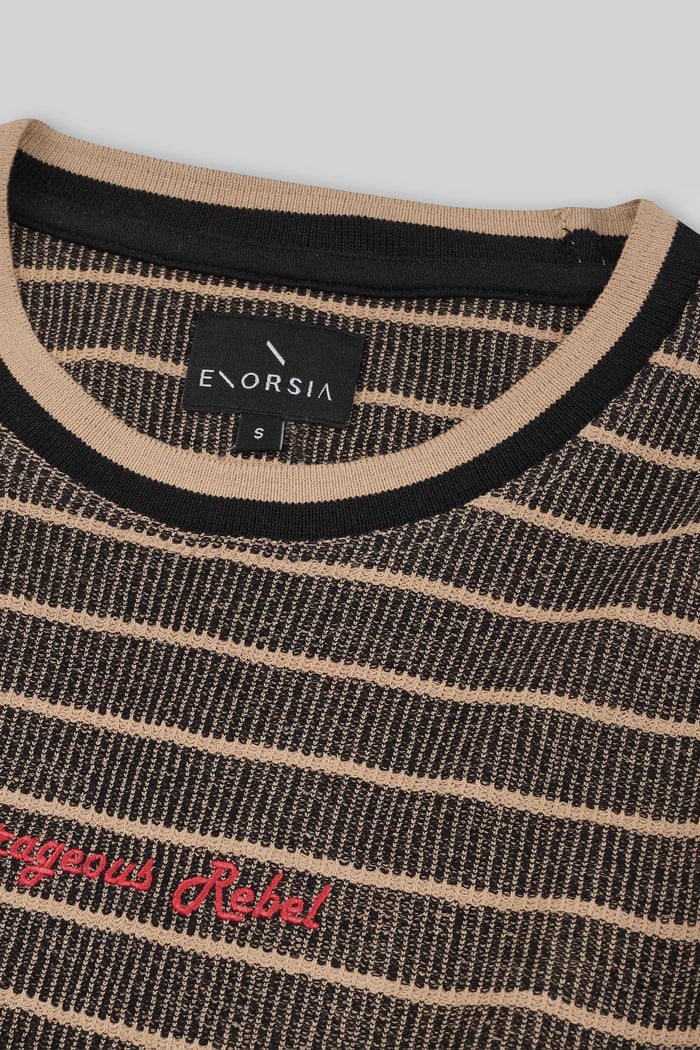 Stripe Design Rib Tank Top