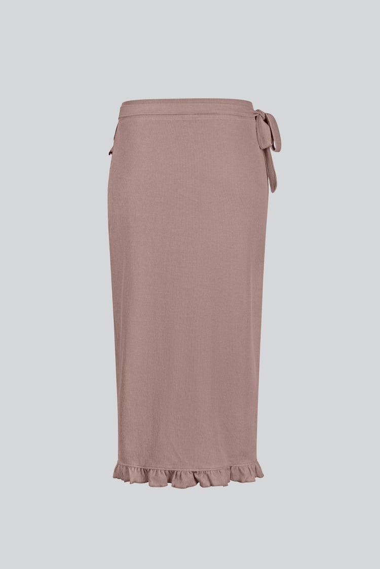 Tie Waist Wrap Maxi Skirt