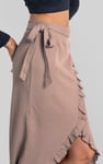 Tie Waist Wrap Maxi Skirt