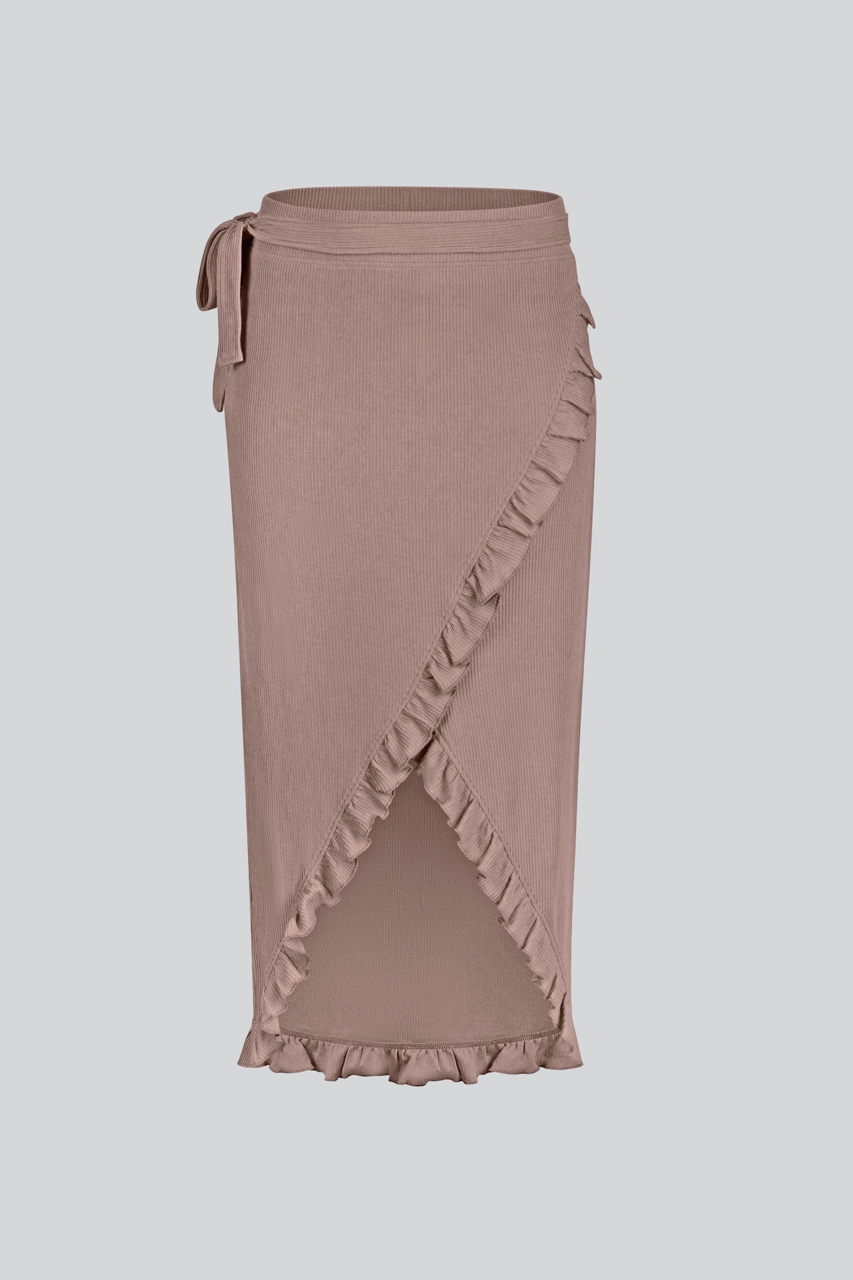 Tie Waist Wrap Maxi Skirt