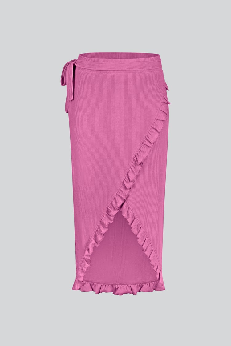 Tie Waist Wrap Maxi Skirt