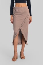 Tie Waist Wrap Maxi Skirt