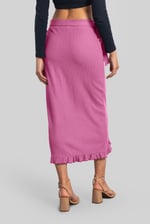 Tie Waist Wrap Maxi Skirt