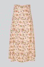 High Waist Viscose Midi Skirt