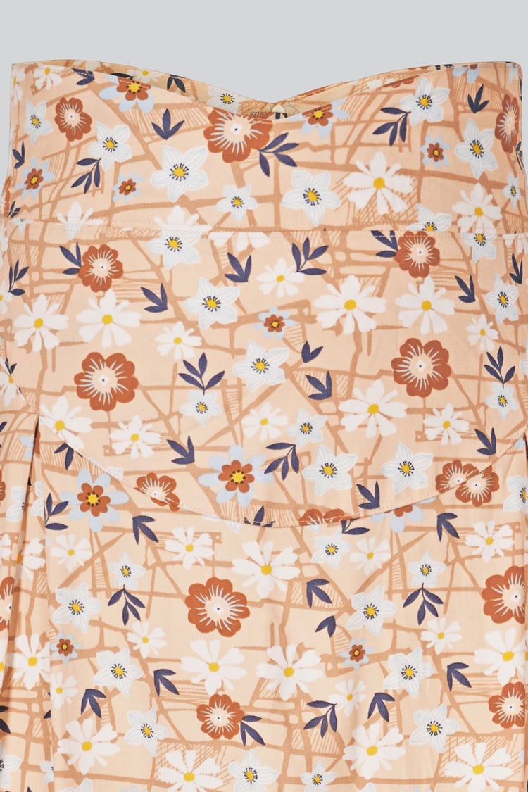 High Waist Viscose Midi Skirt