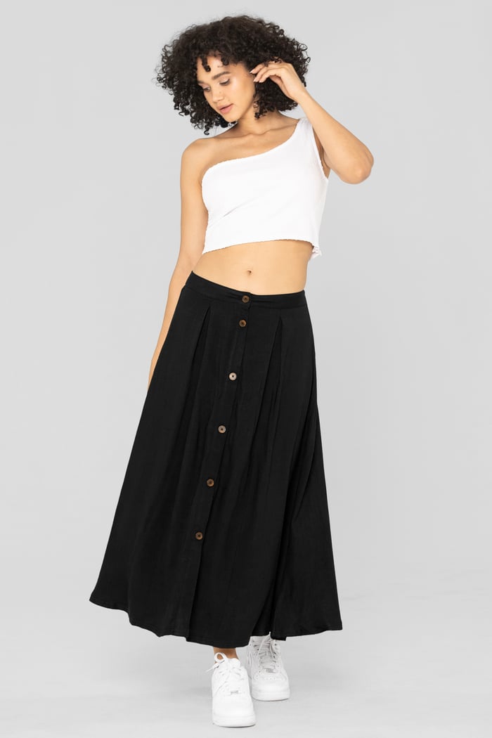 A-Line Front Button Through Skirts