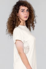 Patch Cut Lace Jersey Dress