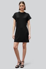 Patch Cut Lace Jersey Dress