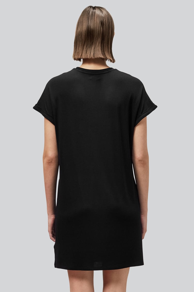 Patch Cut Lace Jersey Dress