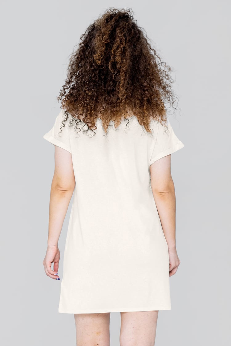 Patch Cut Lace Jersey Dress