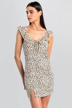 Ruffled Deep V-Neck Tie-Up Camisole