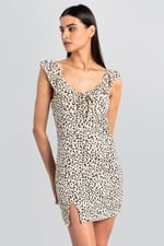 Ruffled Deep V-Neck Tie-Up Camisole