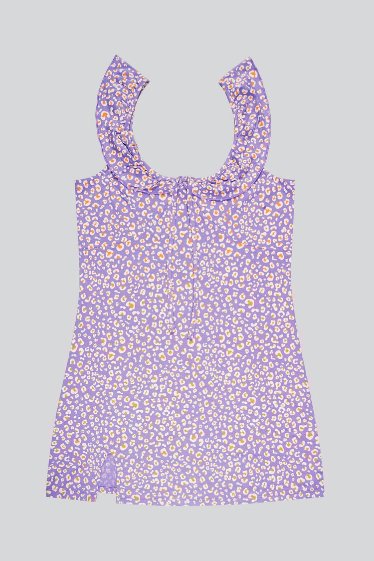 Ruffled Deep V-Neck Tie-Up Camisole