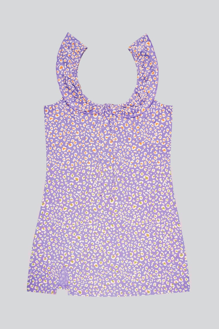 Ruffled Deep V-Neck Tie-Up Camisole