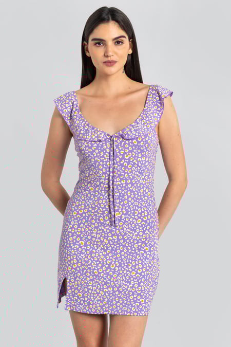 Cream Ruffled Deep V-Neck Tie-Up Camisole