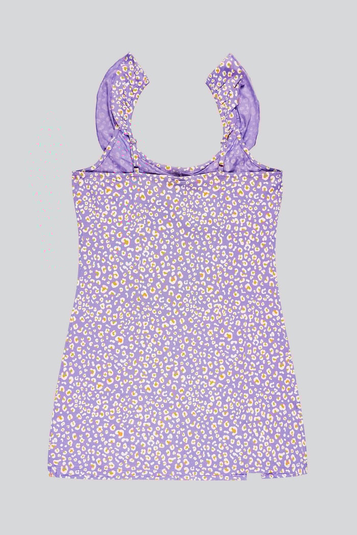 Ruffled Deep V-Neck Tie-Up Camisole