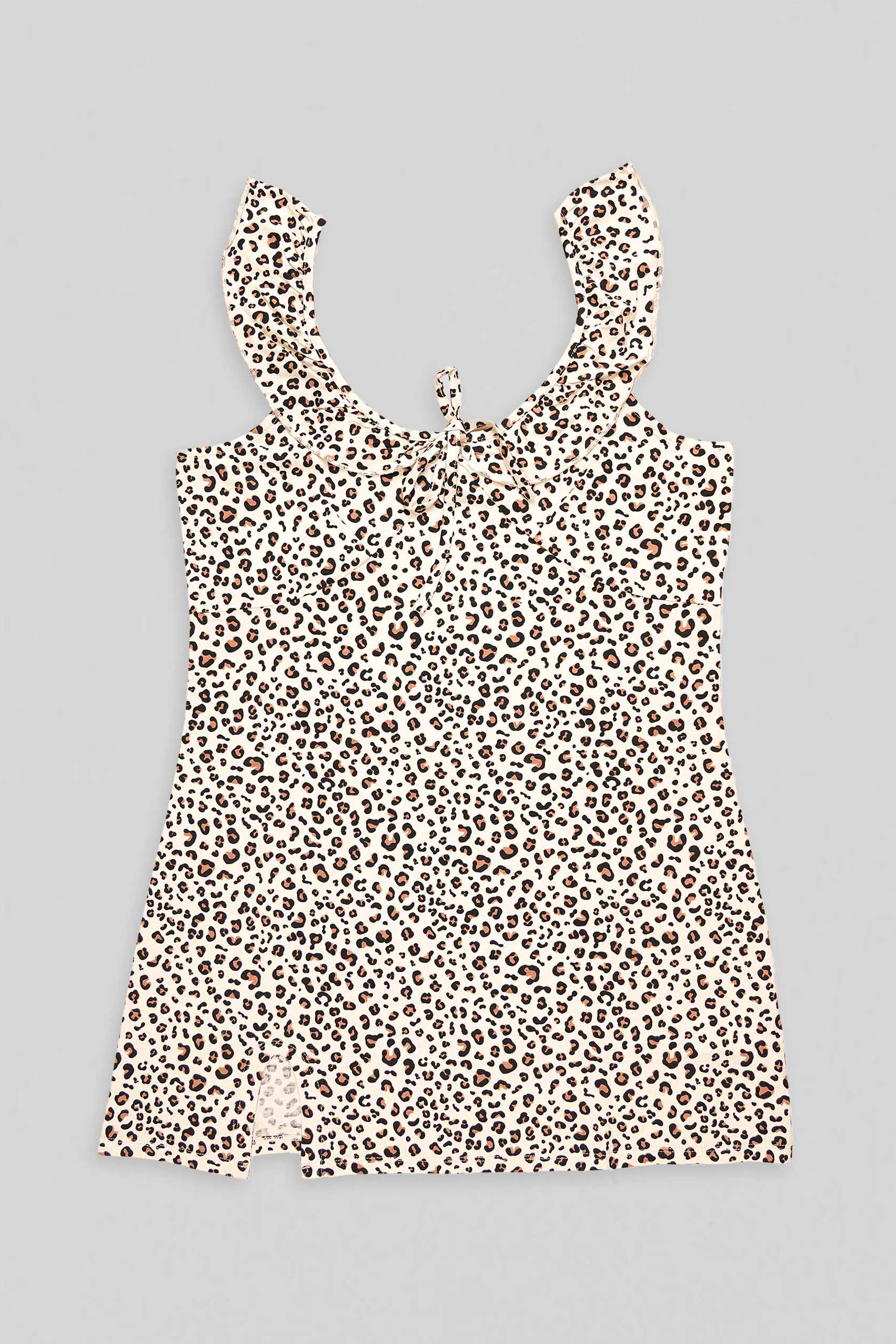 Ruffled Deep V-Neck Tie-Up Camisole