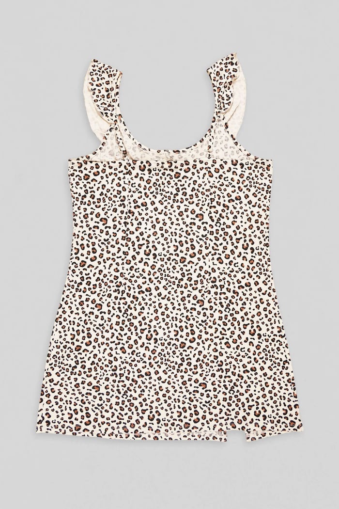 Ruffled Deep V-Neck Tie-Up Camisole