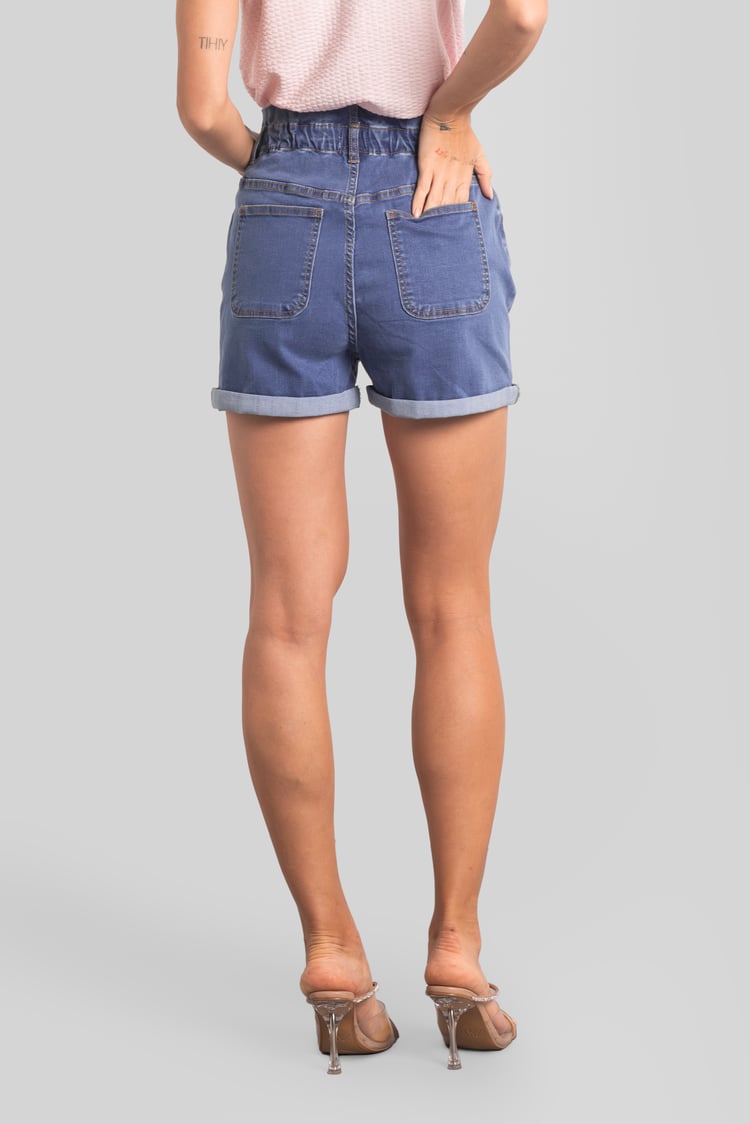 Paperbag Waist Mom Fit Shorts
