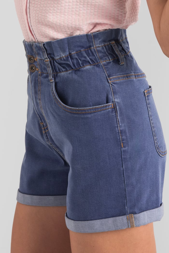 Paperbag Waist Mom Fit Shorts