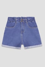 Paperbag Waist Mom Fit Shorts