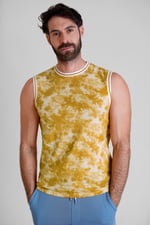 Tie-Dye Printed Cotton Vest