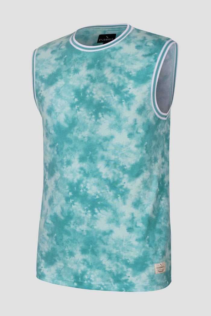 Tie-Dye Printed Cotton Vest