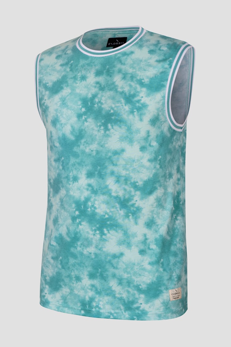 Tie-Dye Printed Cotton Vest