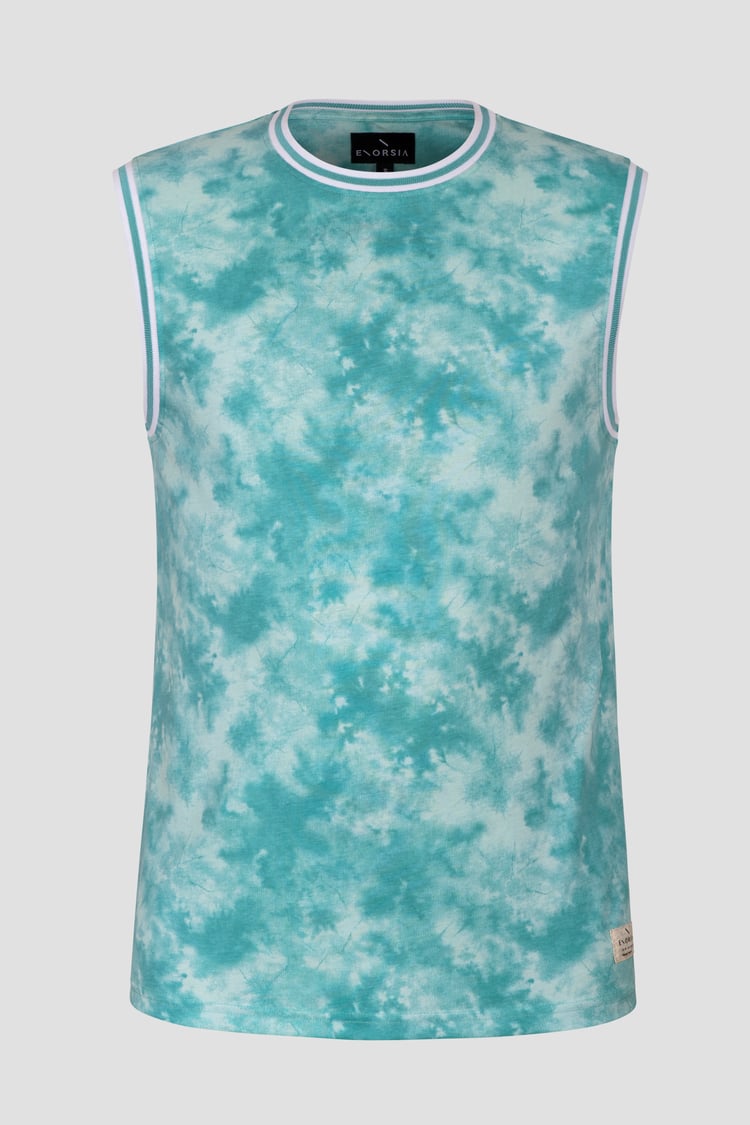 Tie-Dye Printed Cotton Vest