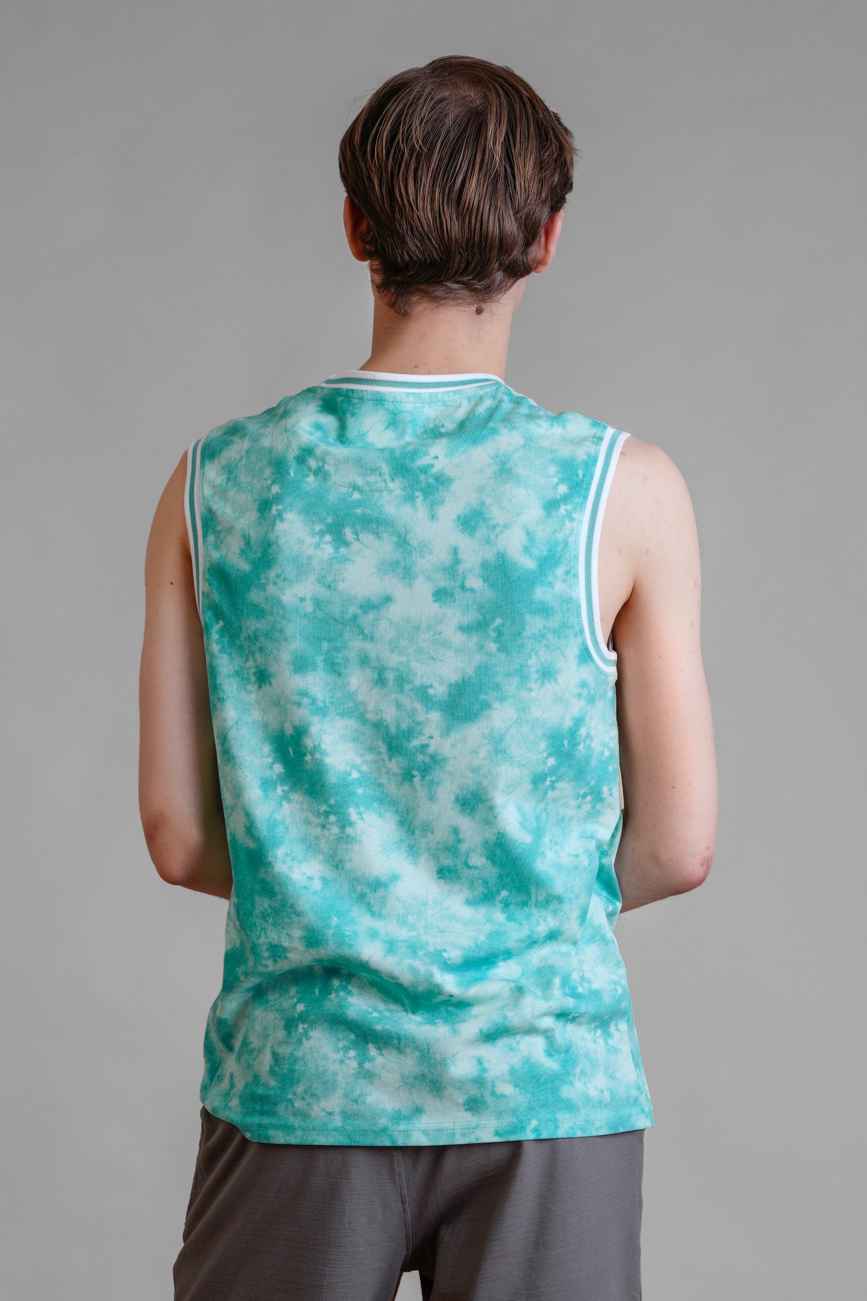Tie-Dye Printed Cotton Vest