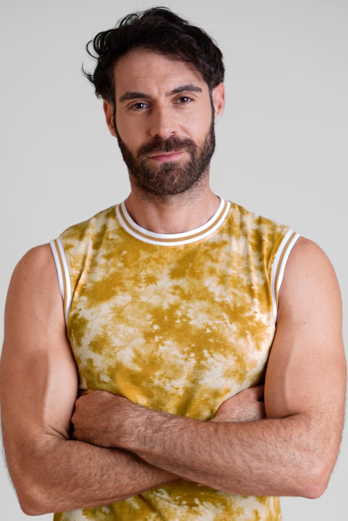 Tie-Dye Printed Cotton Vest