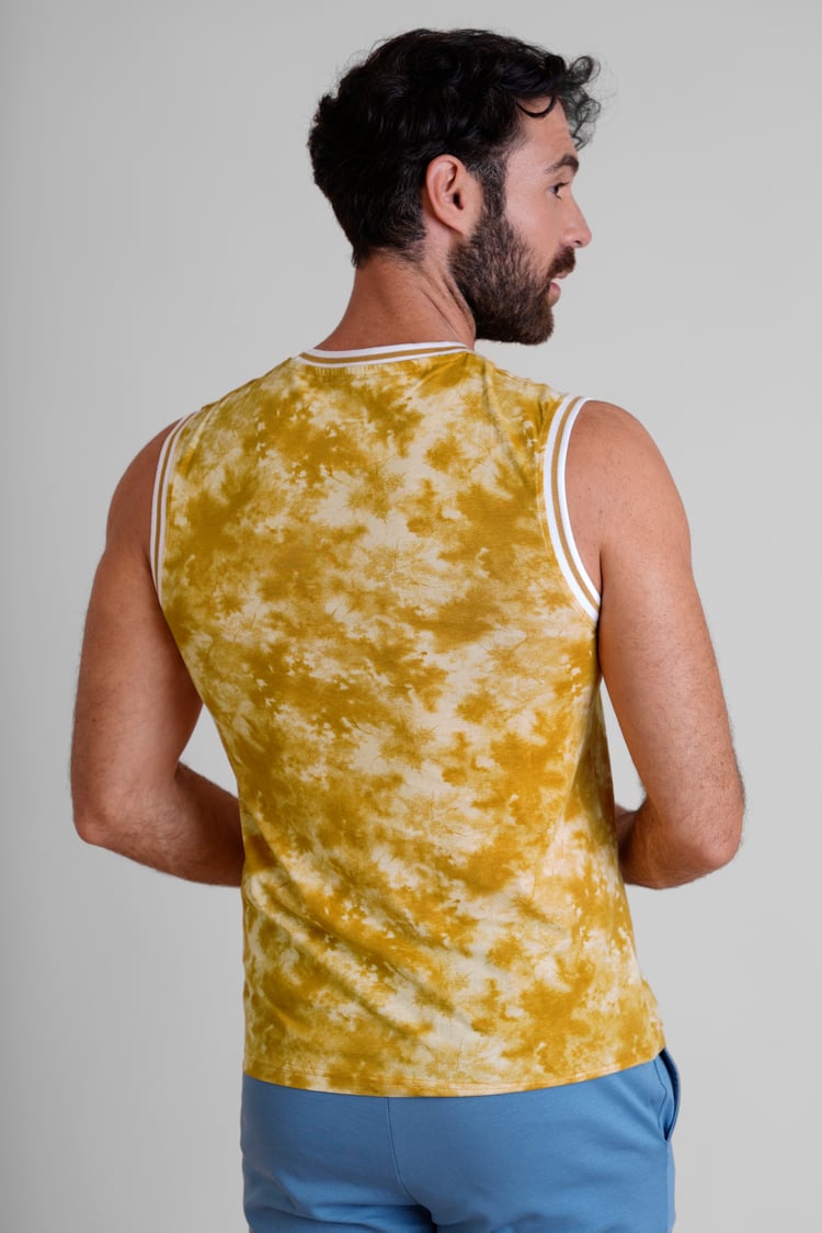 Tie-Dye Printed Cotton Vest