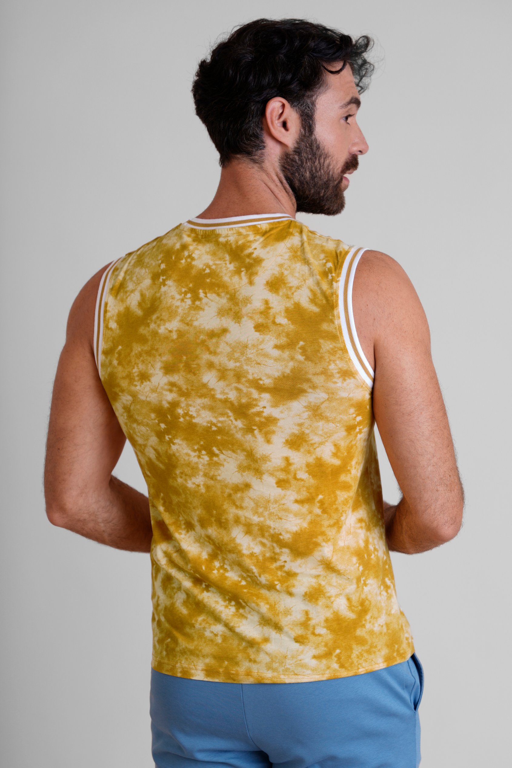 Tie-Dye Printed Cotton Vest