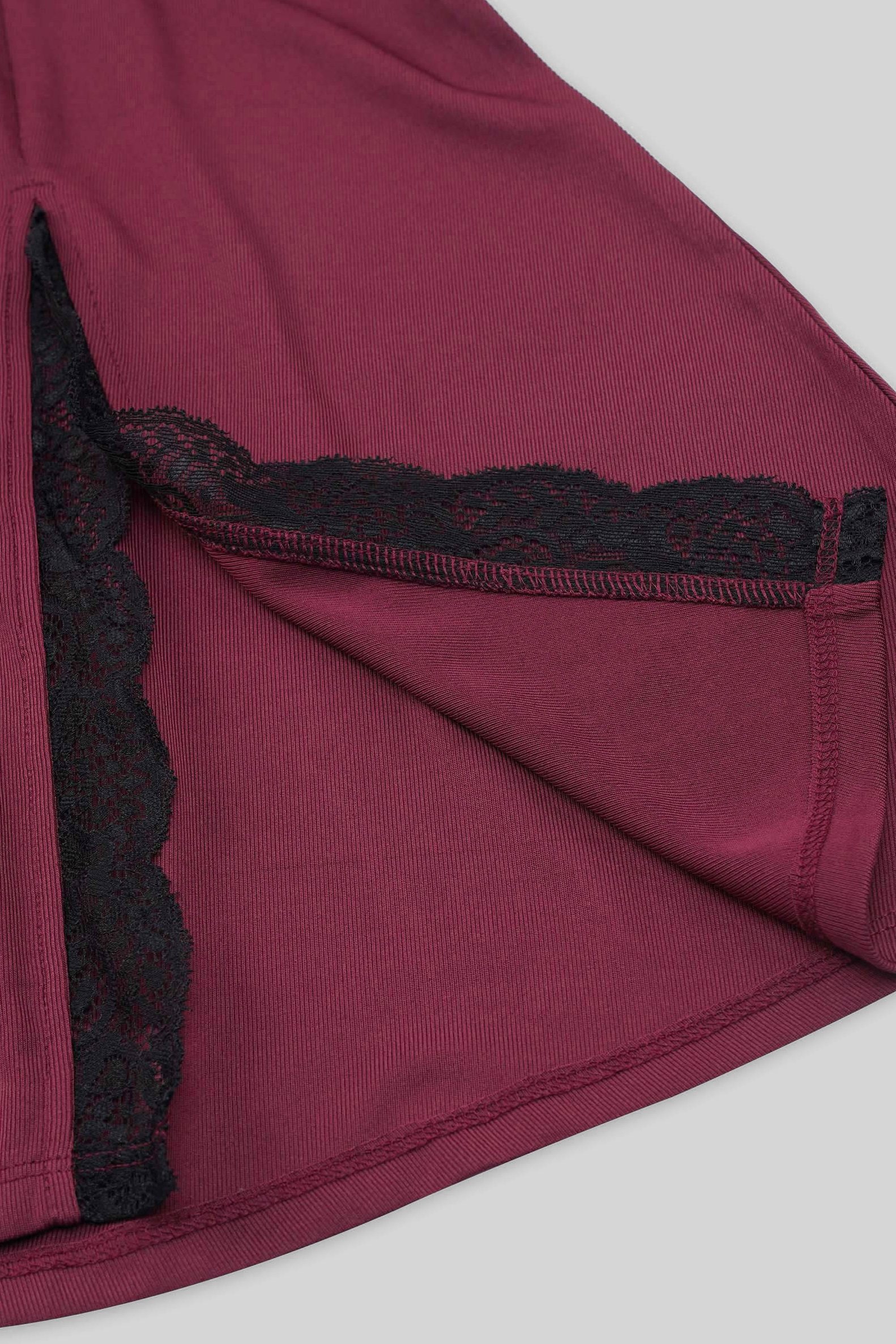 Flared Skirt With Lace Details