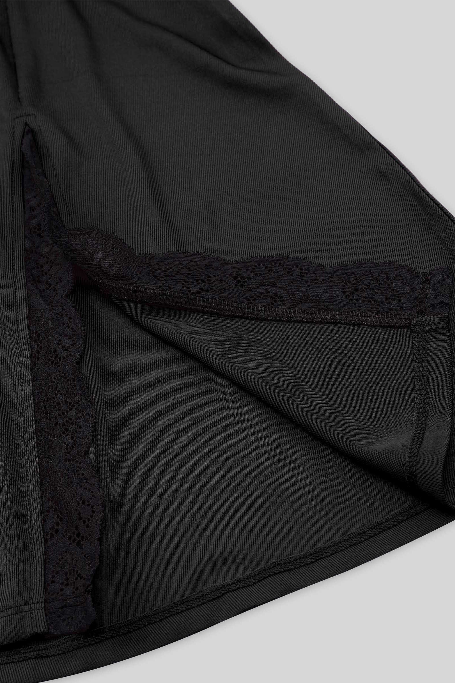 Flared Skirt With Lace Details