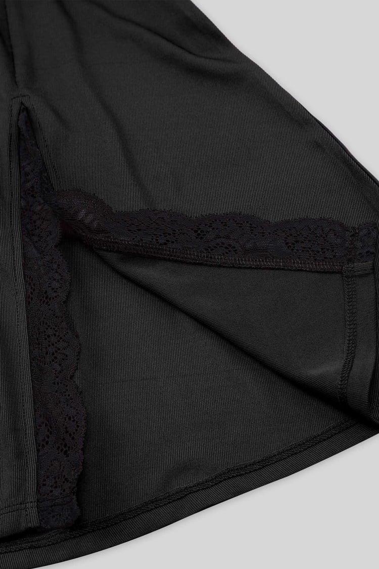 Flared Skirt With Lace Details