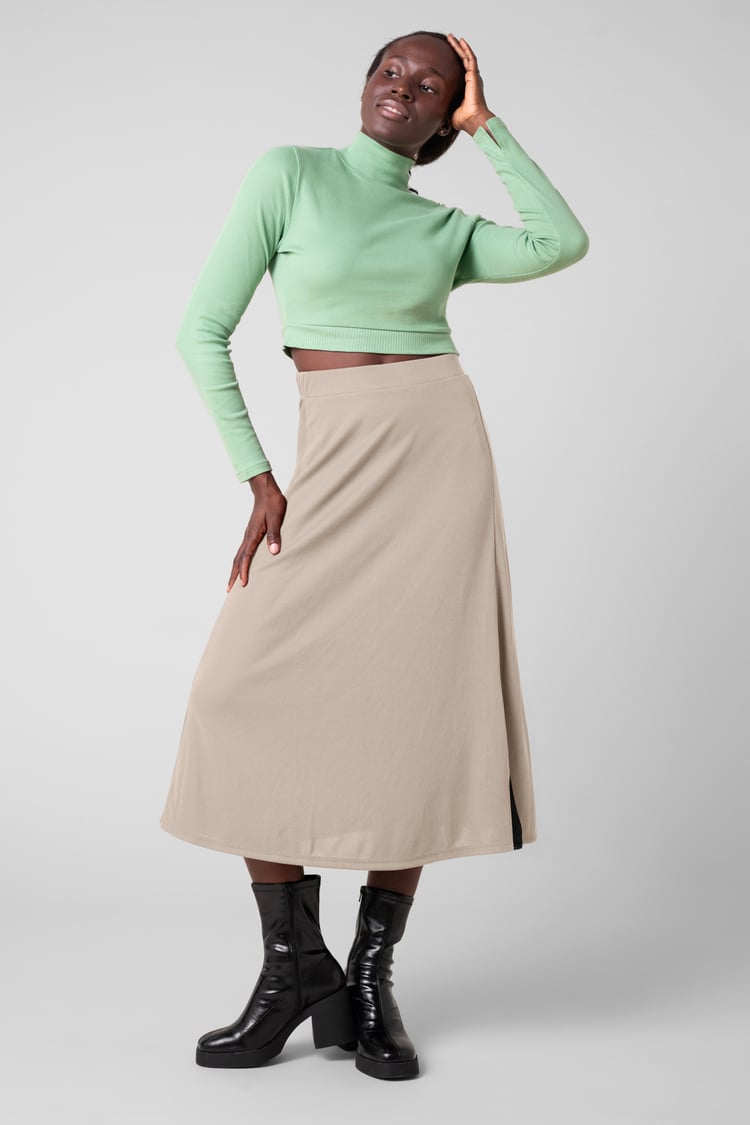 Flared Skirt With Lace Details