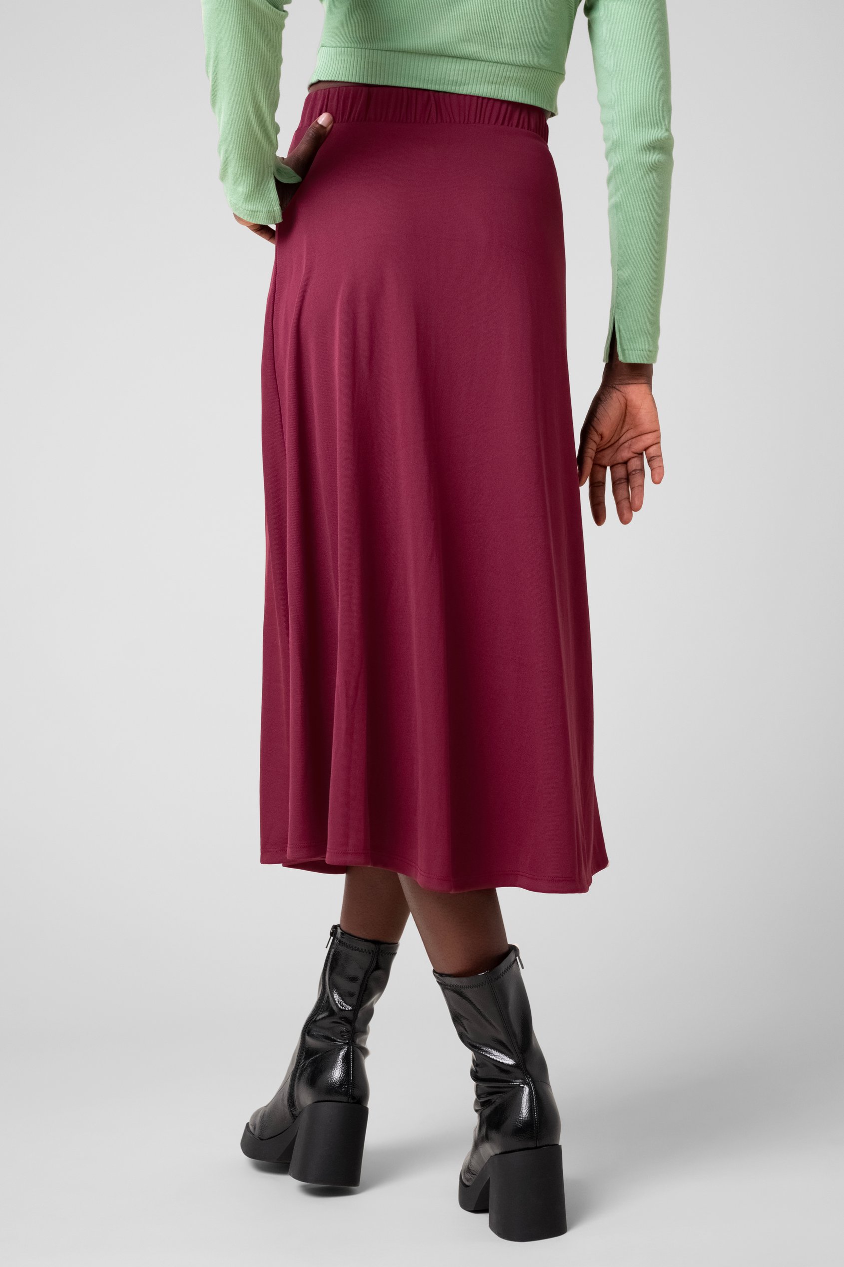 Flared Skirt With Lace Details