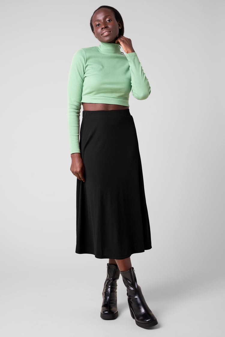 Flared Skirt With Lace Details