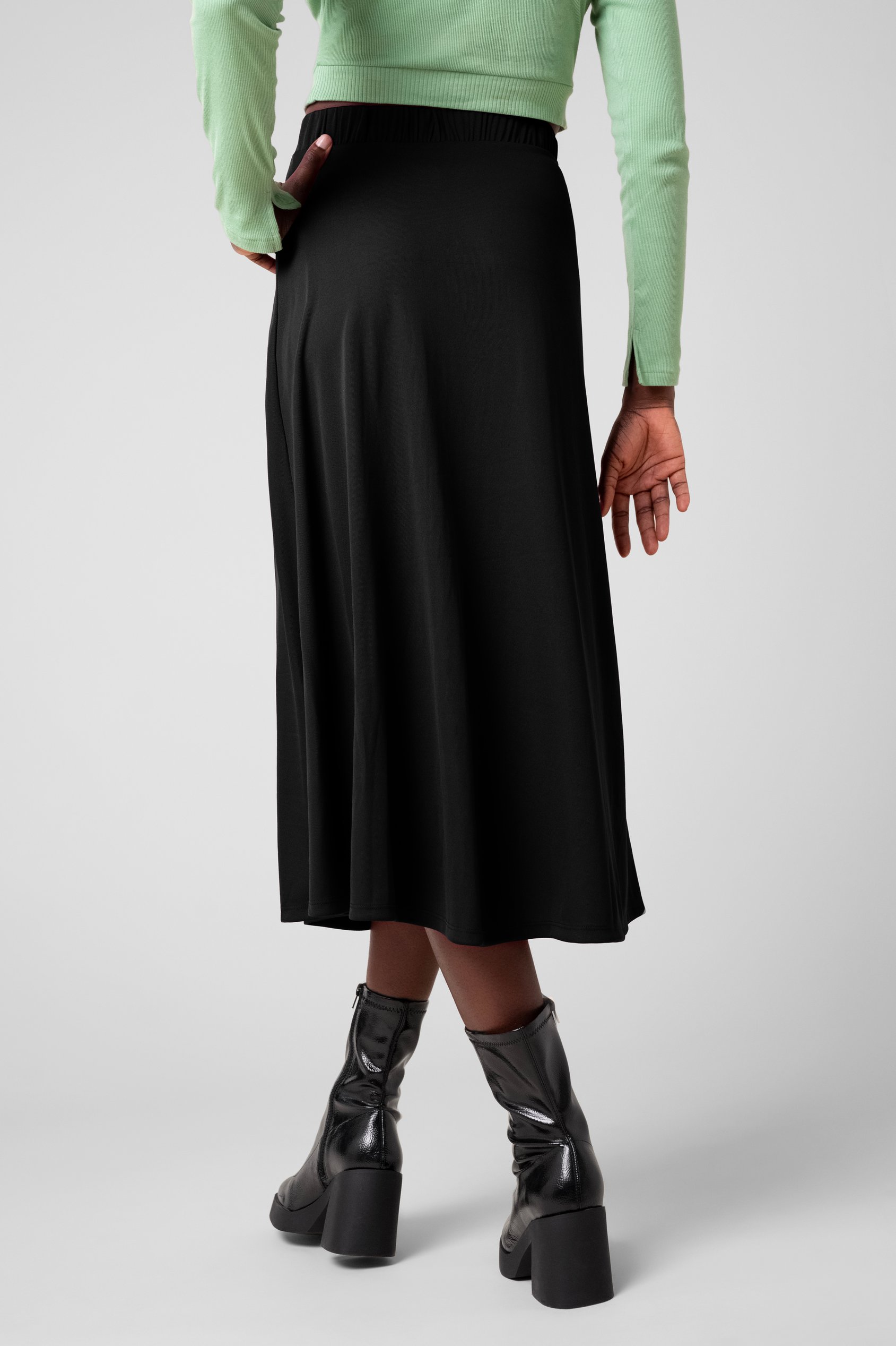 Flared Skirt With Lace Details