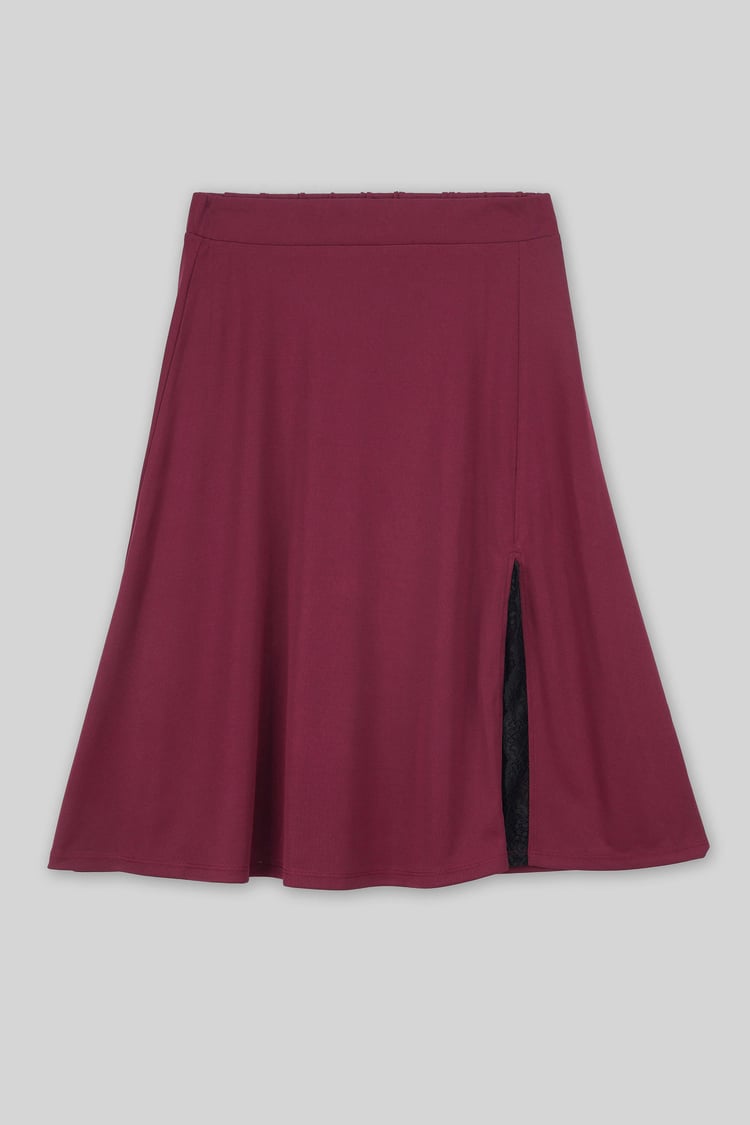 Flared Skirt With Lace Details