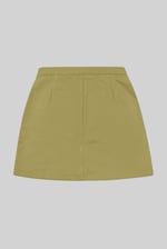Stretch Cotton Blended Mini Skirt