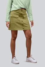 Stretch Cotton Blended Mini Skirt