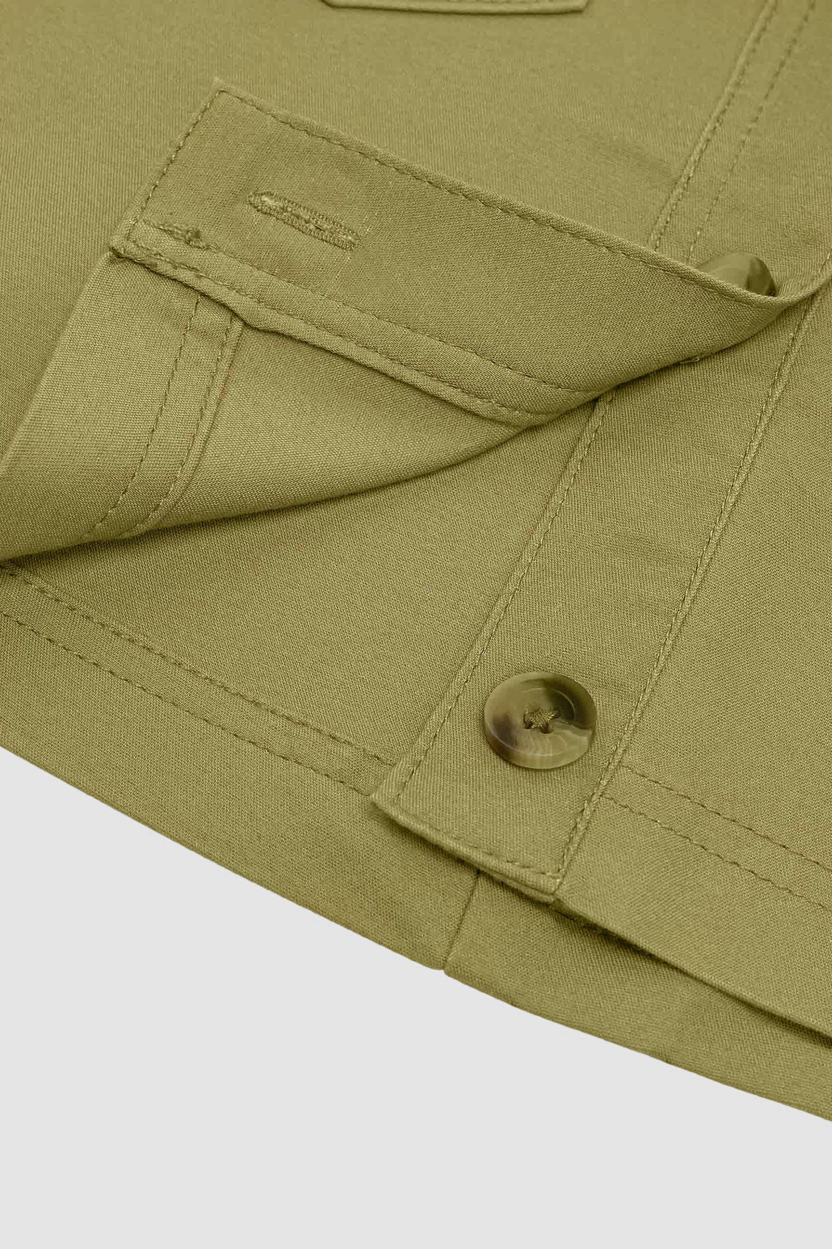 Stretch Cotton Blended Mini Skirt