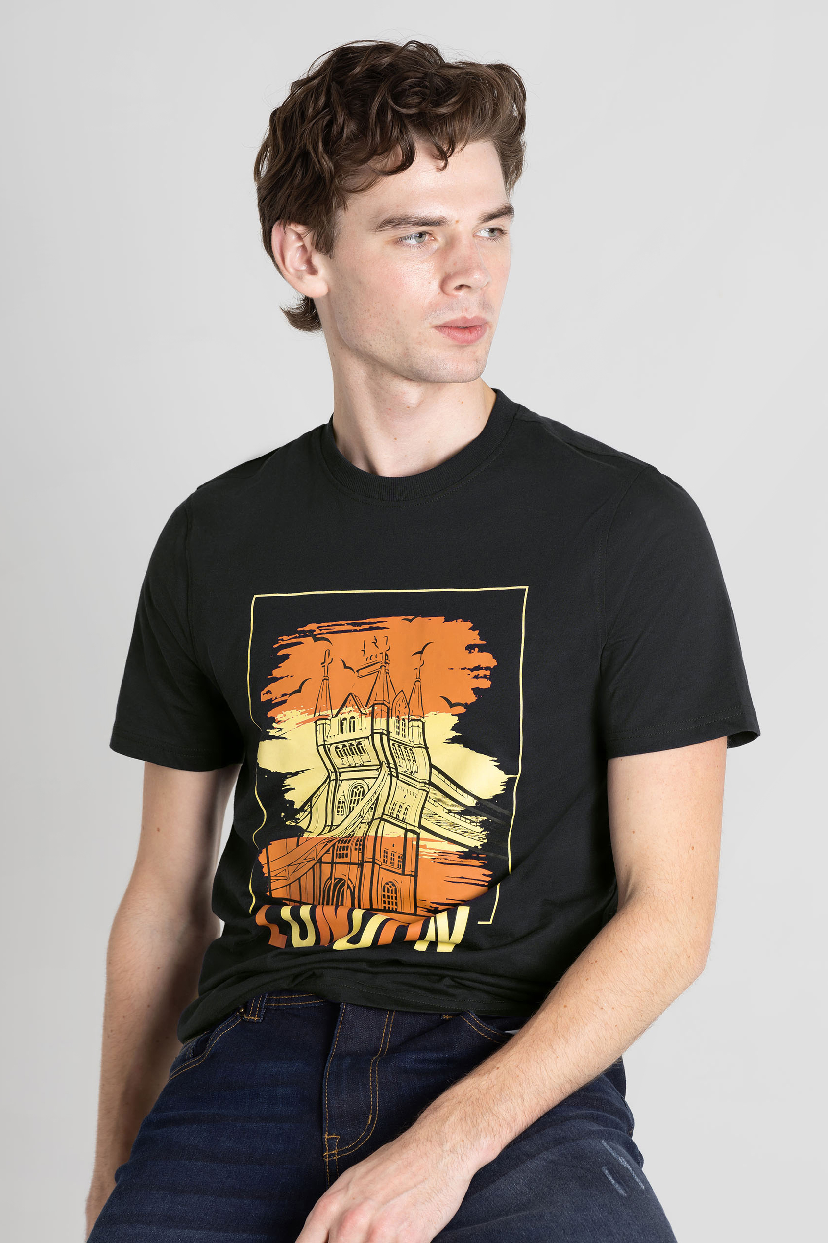 100% Cotton Graphic T-Shirt 3 Pcs Pack