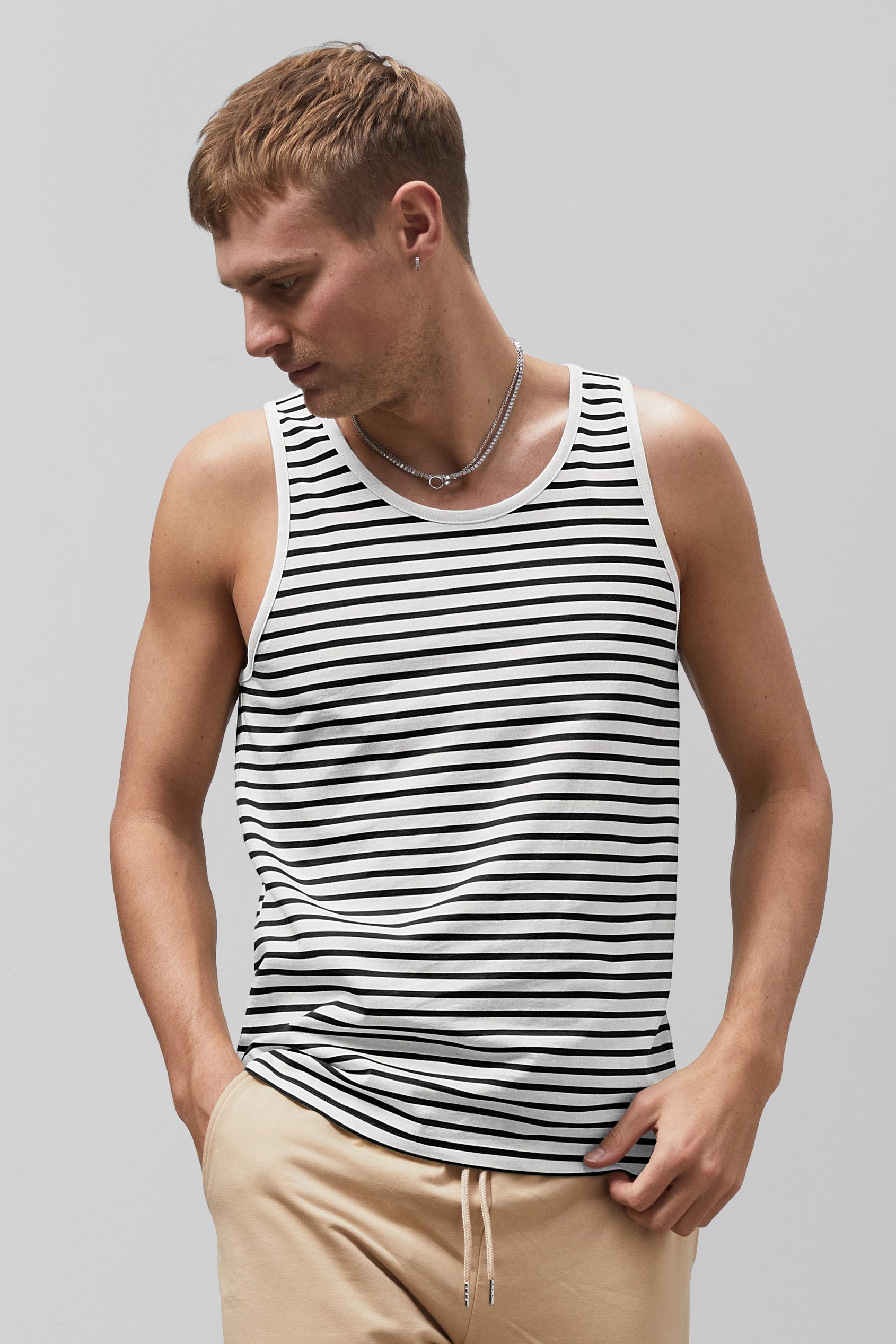 Mens Striped Tank Top