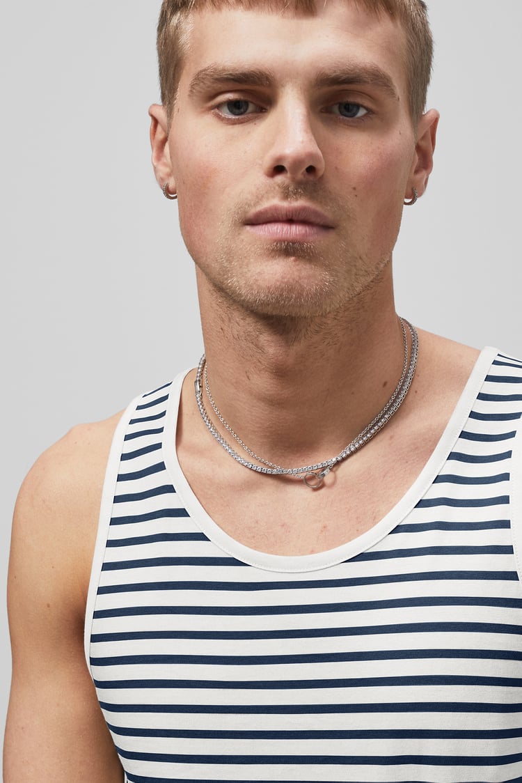 Mens Striped Tank Top