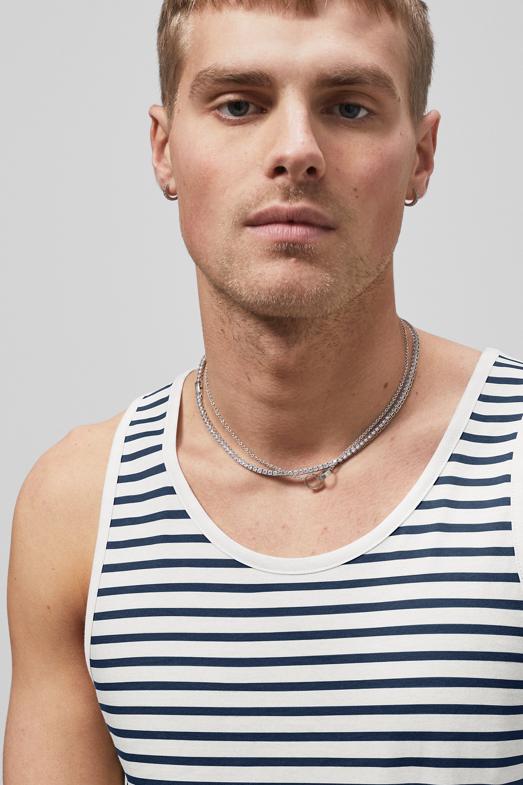Mens Striped Tank Top