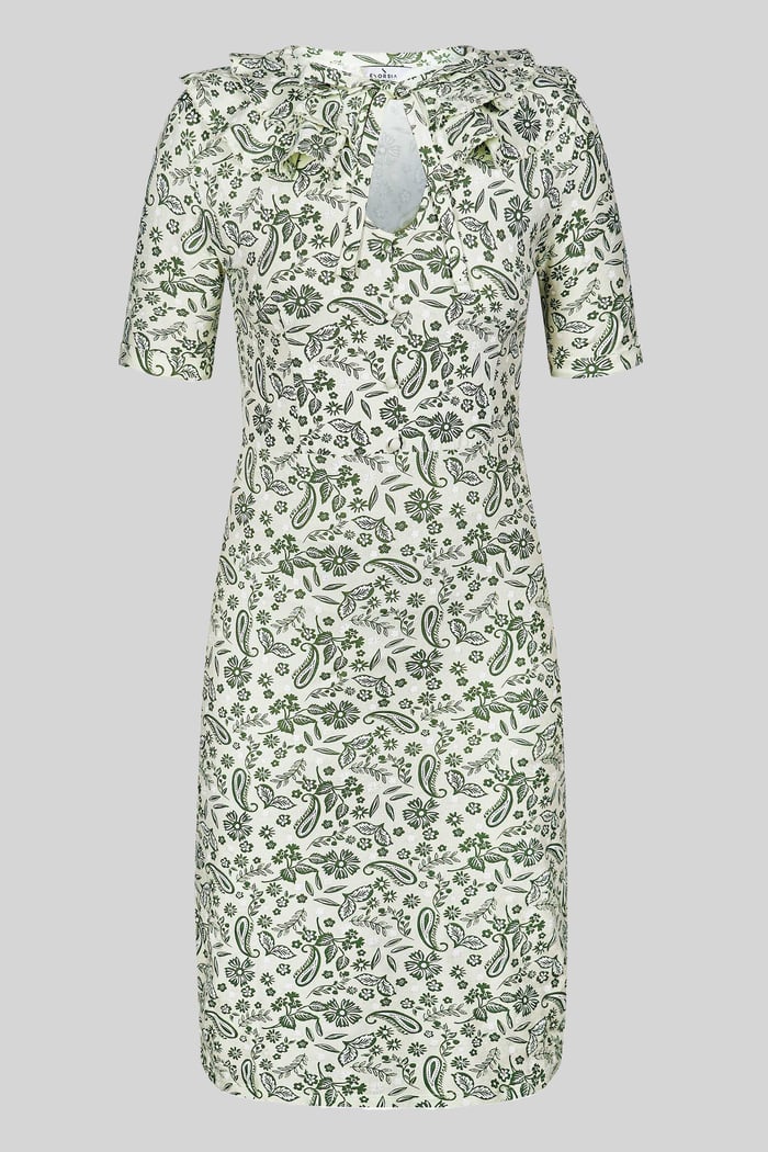 Double Layer Ruffles And Tie Fastening Midi Dress